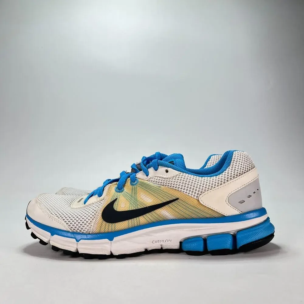 Nike Air Pegasus+ 28 White Varsity Blue Lace Up Running Shoes Women's Size 8